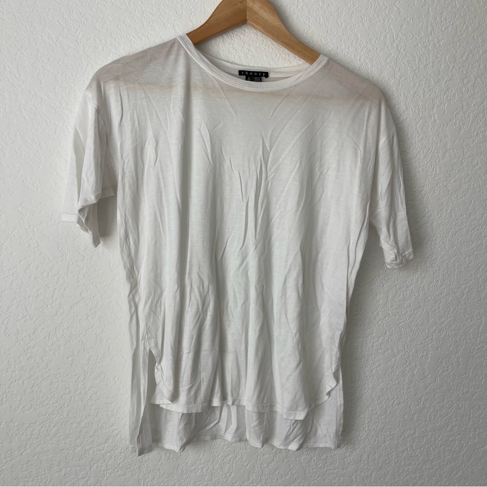 Theory - White Short Sleeve Top